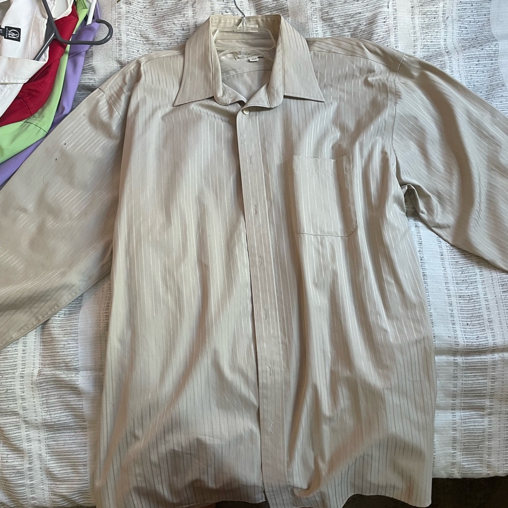 Tan men’s dress shirt